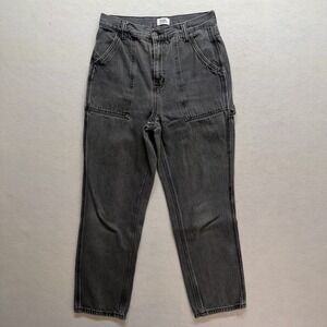 Simple Society Carpenter‎ Jeans Womens 7/28 High Rise Black Denim 28x27